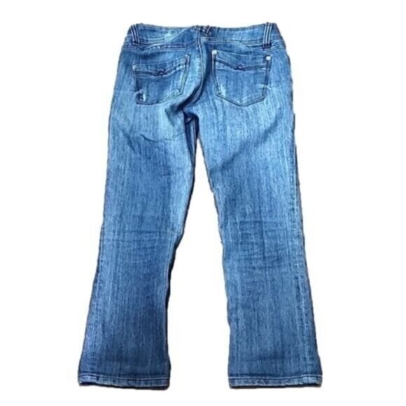 Candie's Jeans Cropped Y2K low-rise distressed Cotton Stretch Junior Women's 3 - Picture 3 of 4